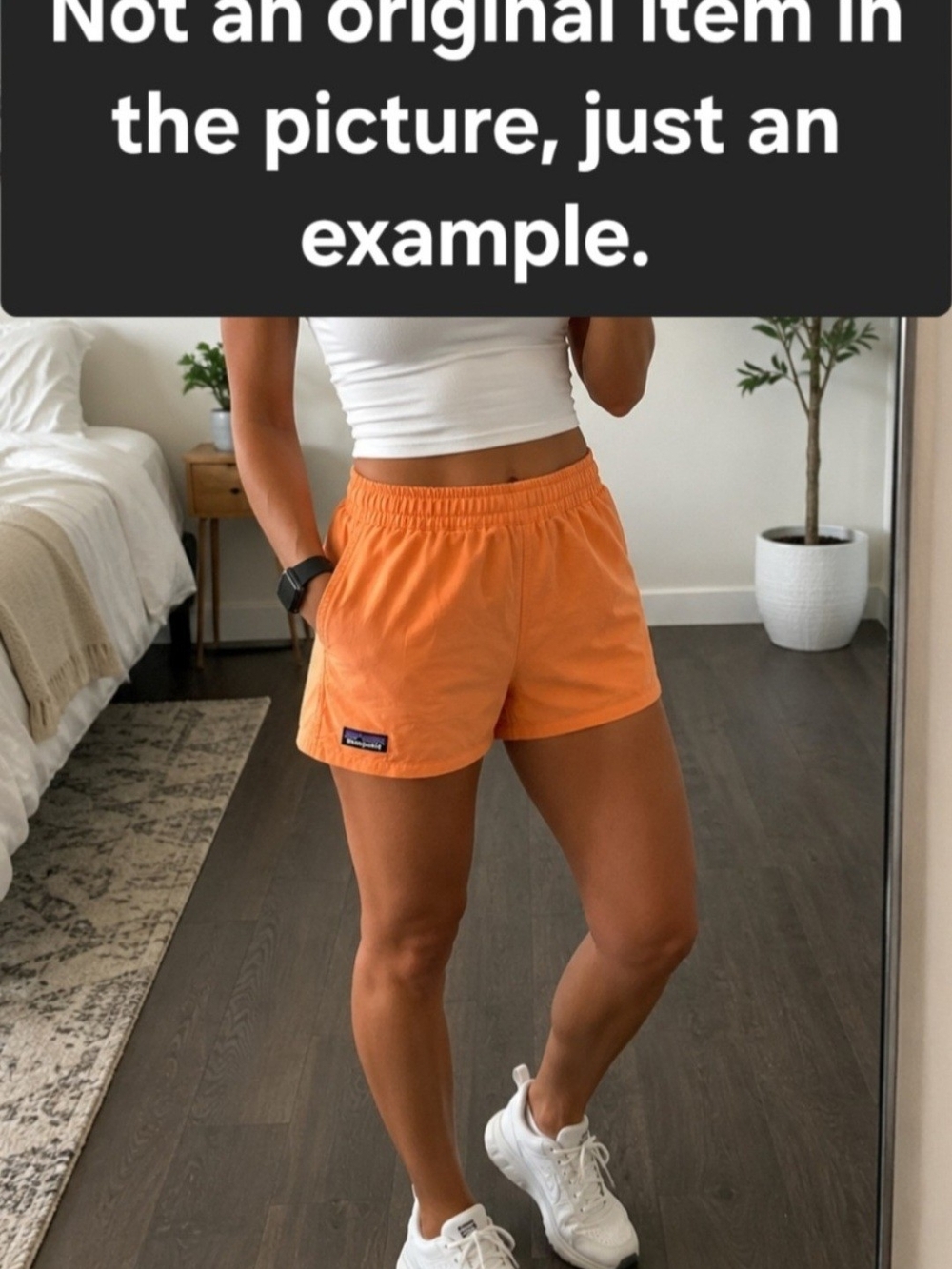 Patagonia Women's Baggies Shorts – Size M | Orange | Pre-Owned